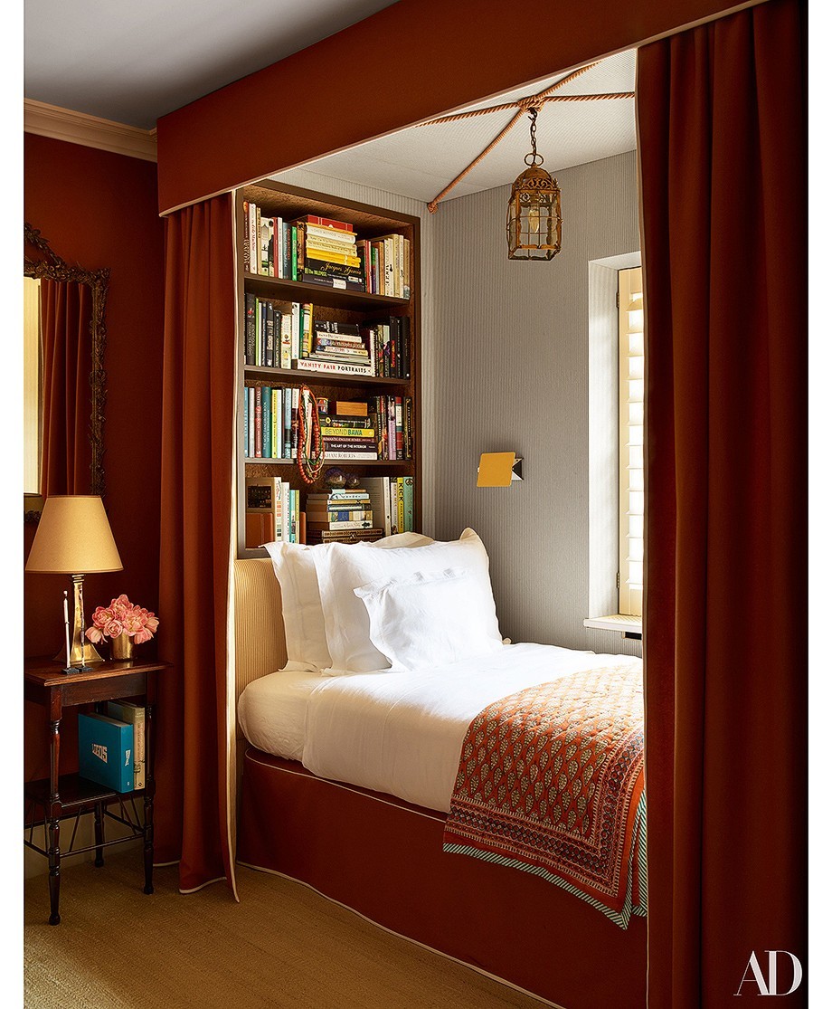 42. Cozy Alcove: a Literary Retreat In Warm Hues