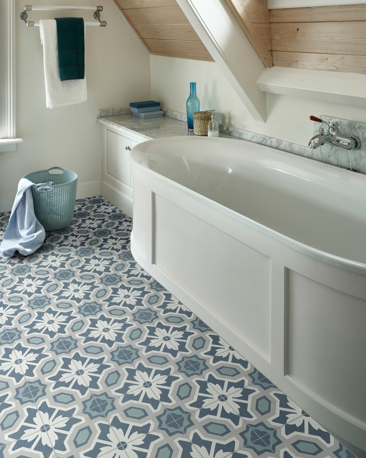 27. Ceramic Choreography: Sophisticated Patterns That Dance Underfoot