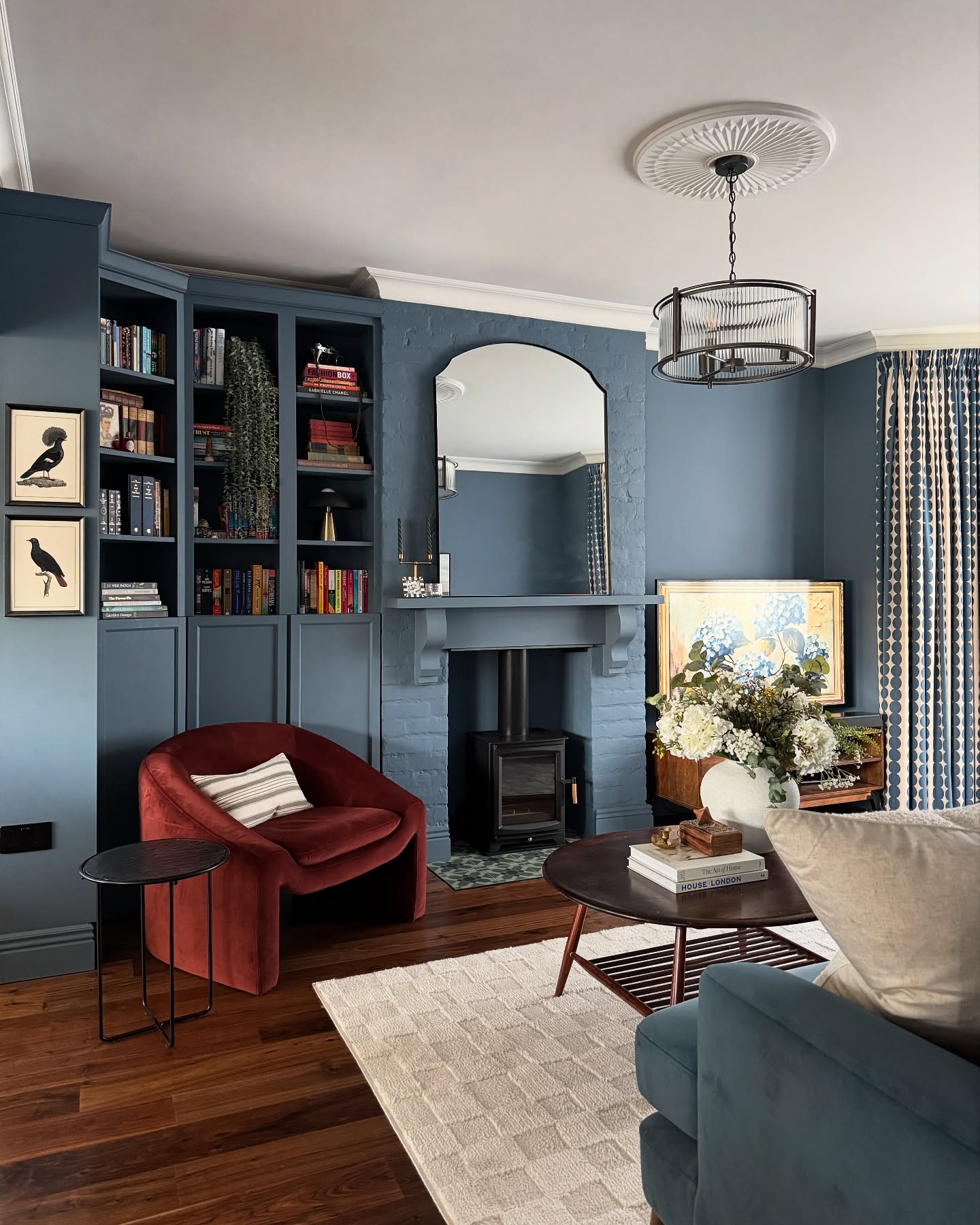 48. Cozy Curations: a Symphony Of Blue Hues and Textured Layers