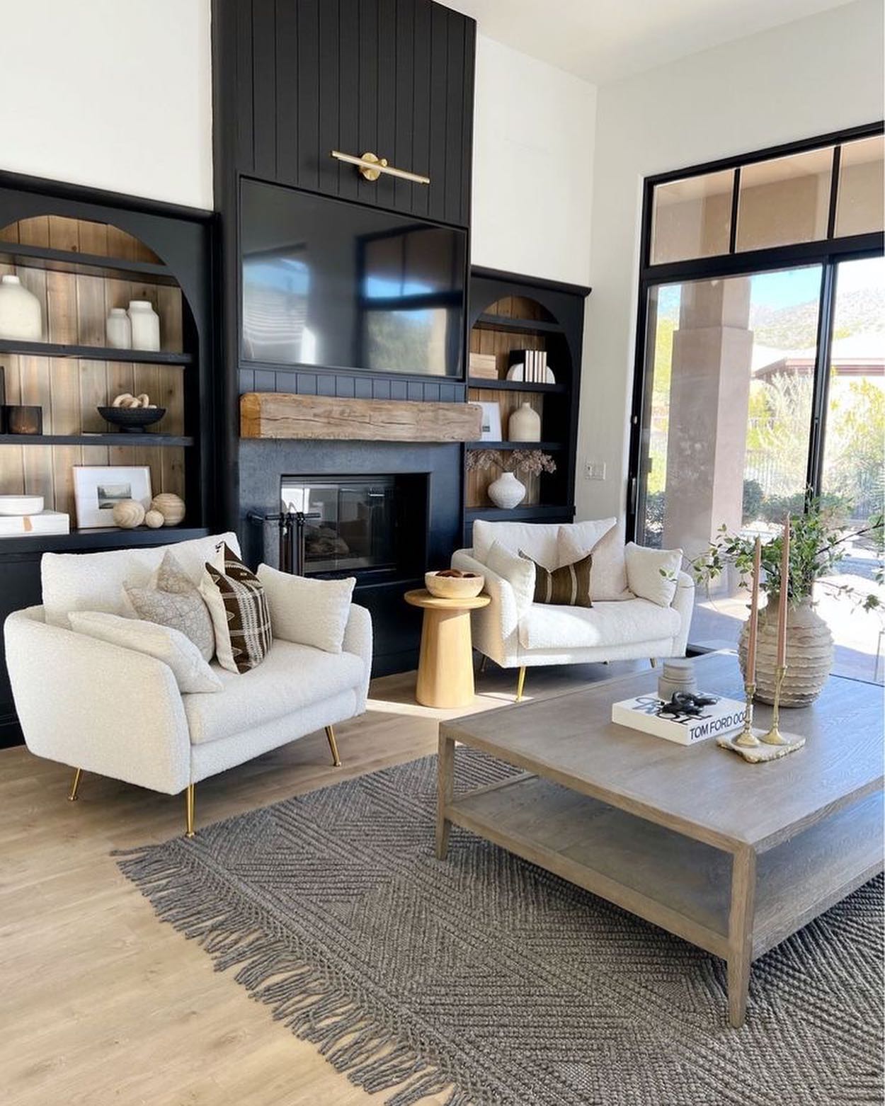 50. Cocooned Comfort: Elevating Mood with Monochrome Magic