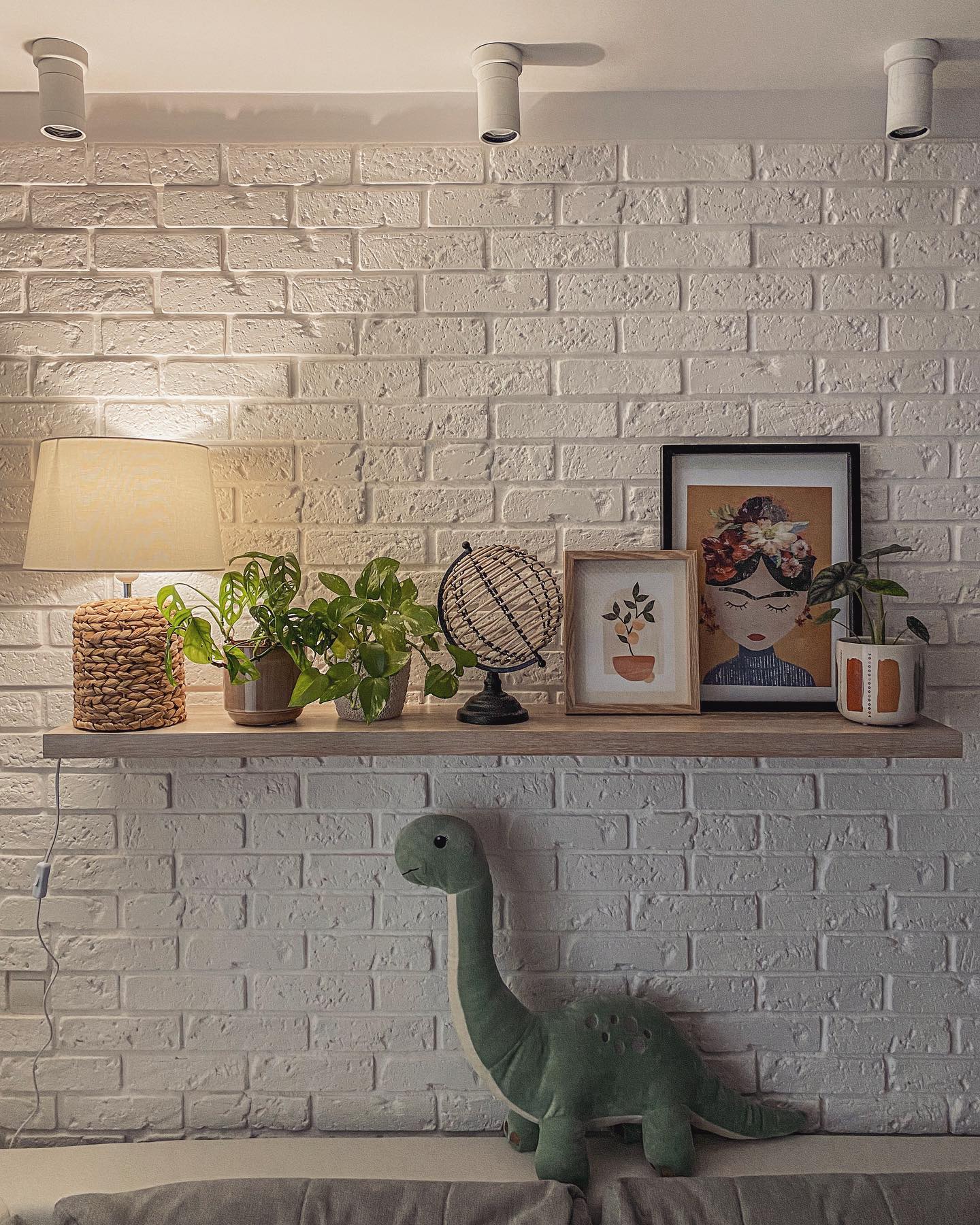 21. Whimsical Warmth: a Nostalgic Shelf That Tells a Story
