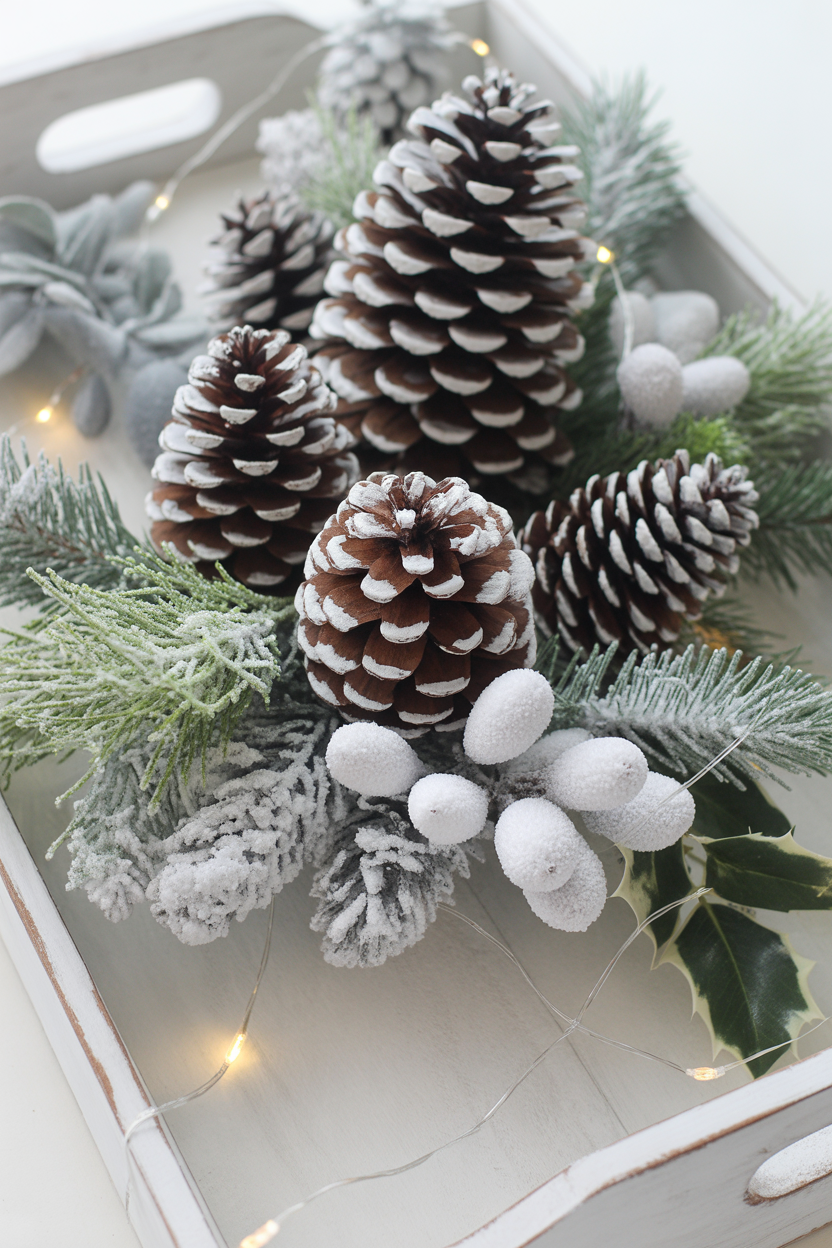Snowy Pinecone Elegance