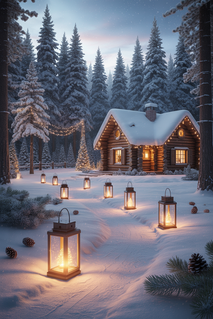 Snowy Woodland Scene