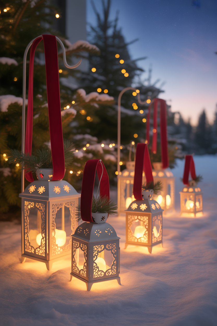 Winter Lantern Pathway