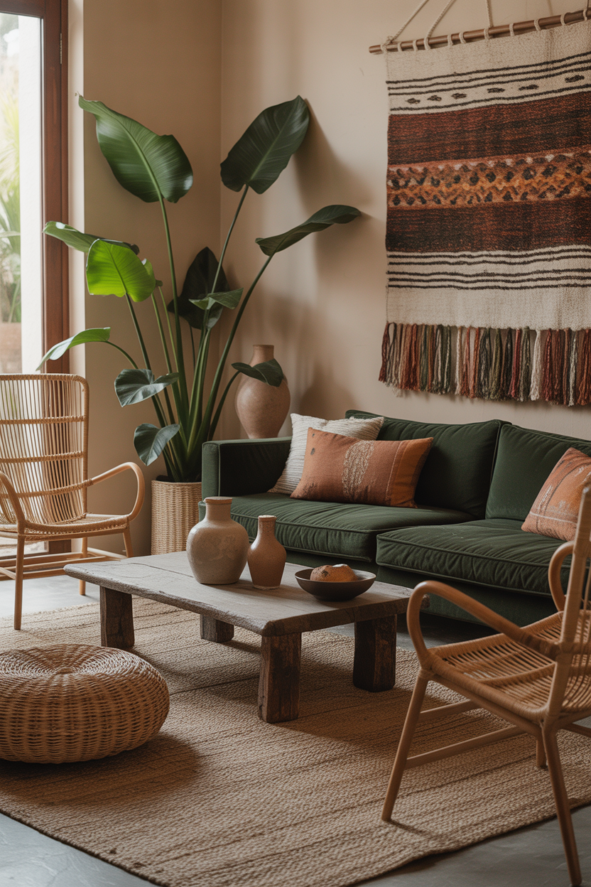 Boho Organic Living Room