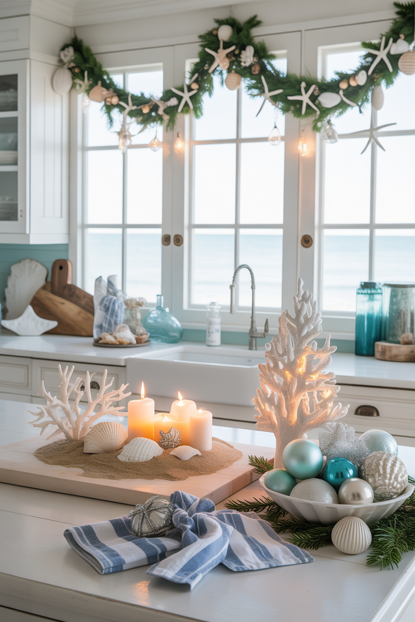 Coastal Christmas Kitchen