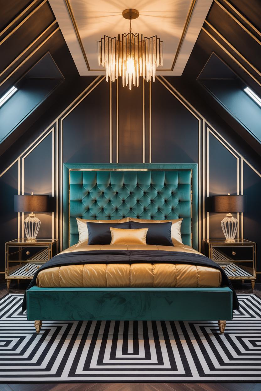 Art Deco Attic Bedroom