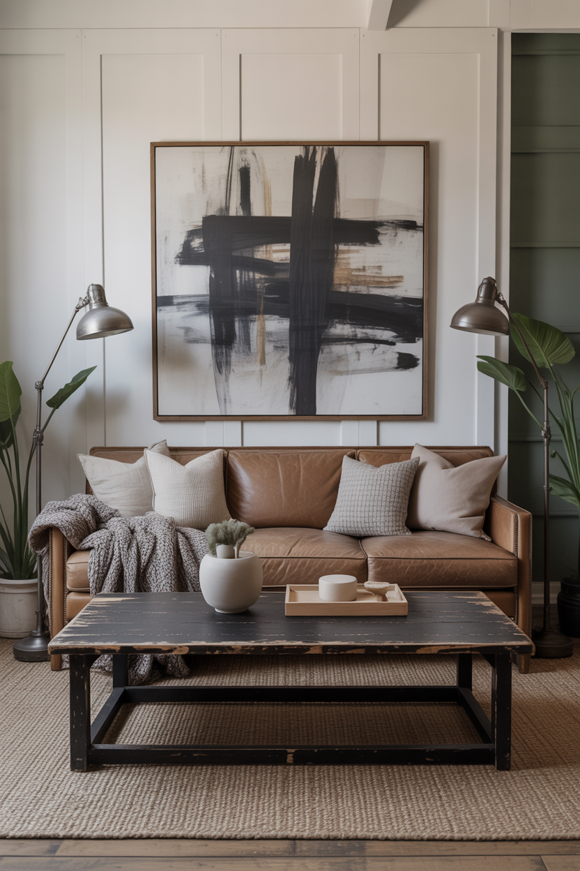 Farmhouse with Statement Art