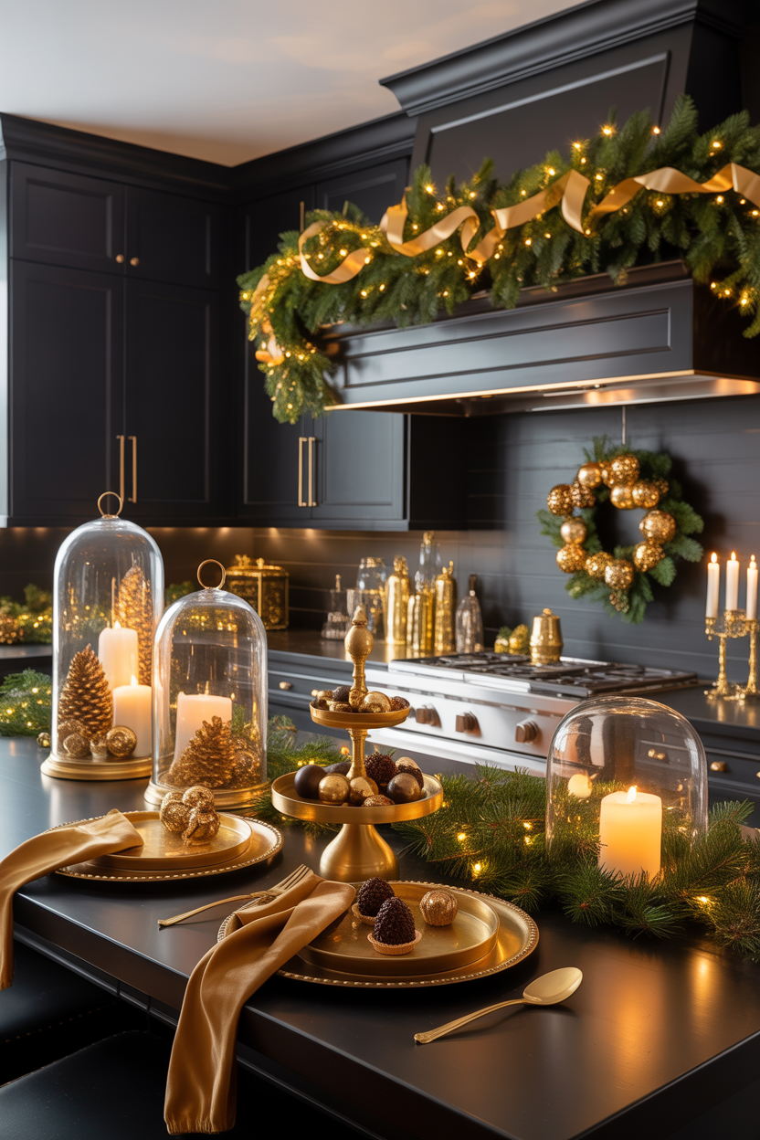 Golden Glow Christmas Kitchen