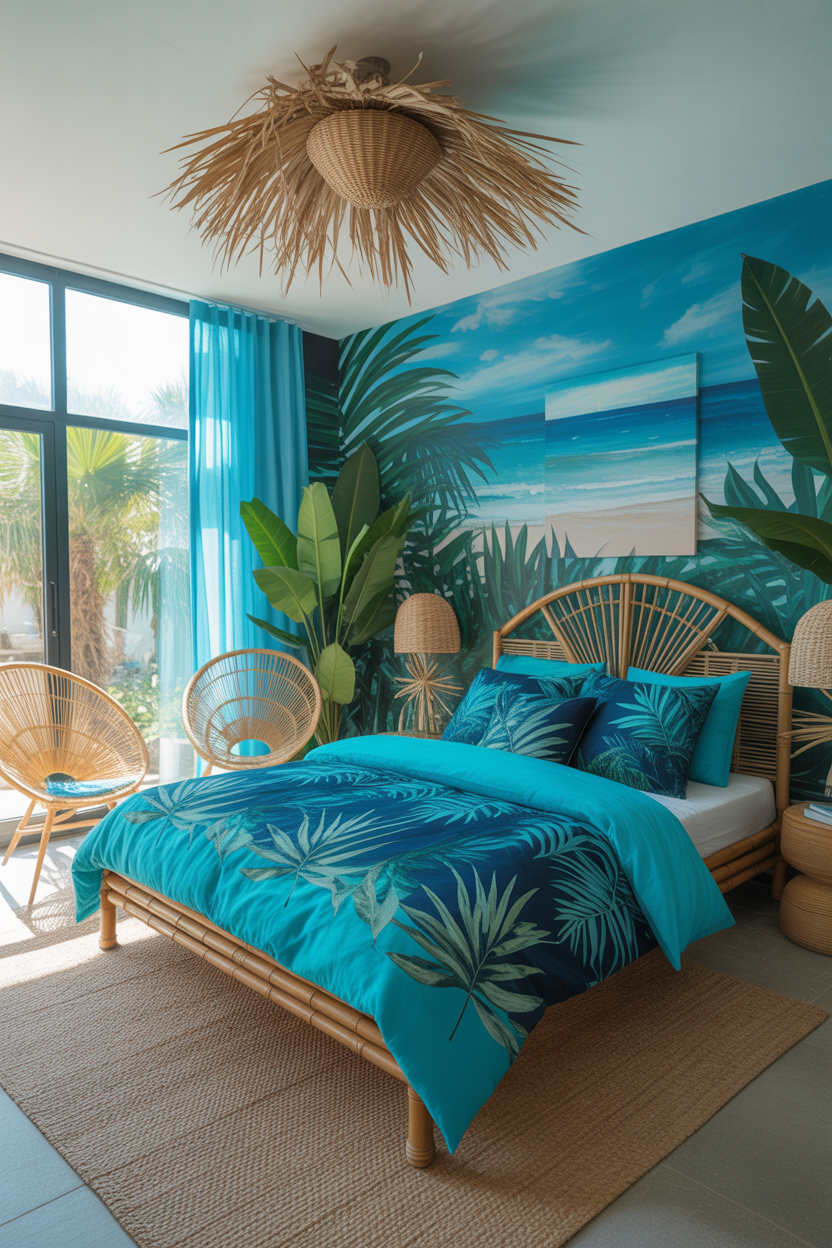 Tropical Blue Boho Getaway