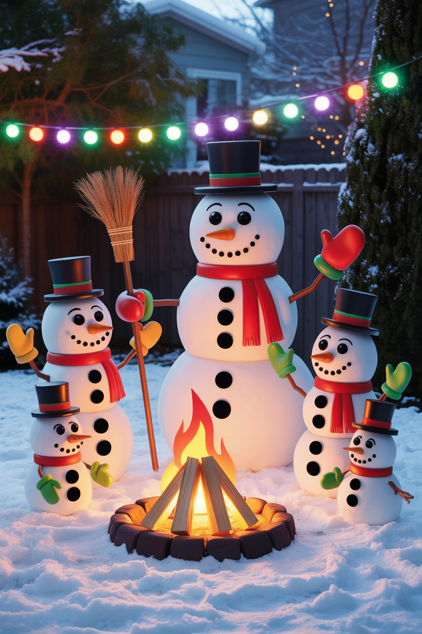 Snowman Family Gathering