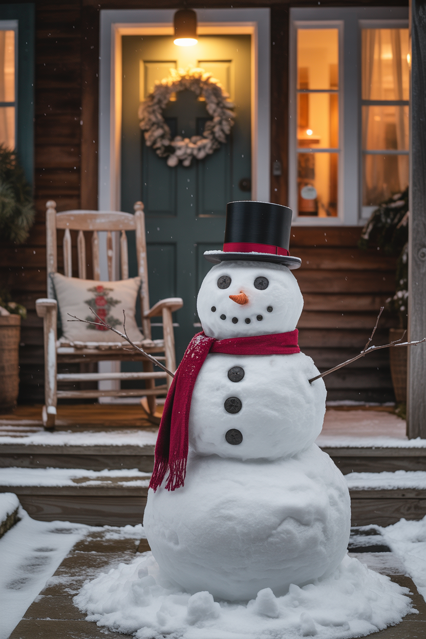 Snowman Front Entryway