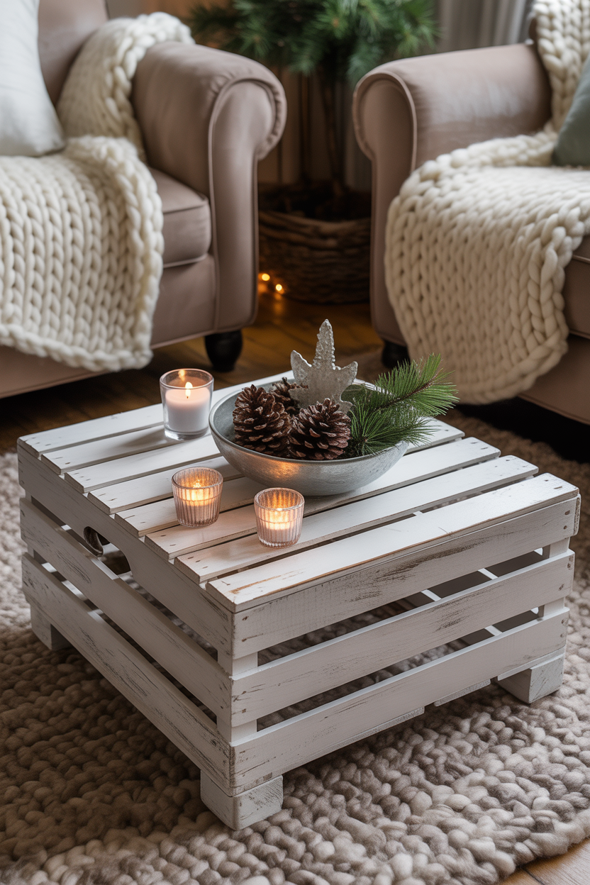 Wooden Crates as Coffee Tables