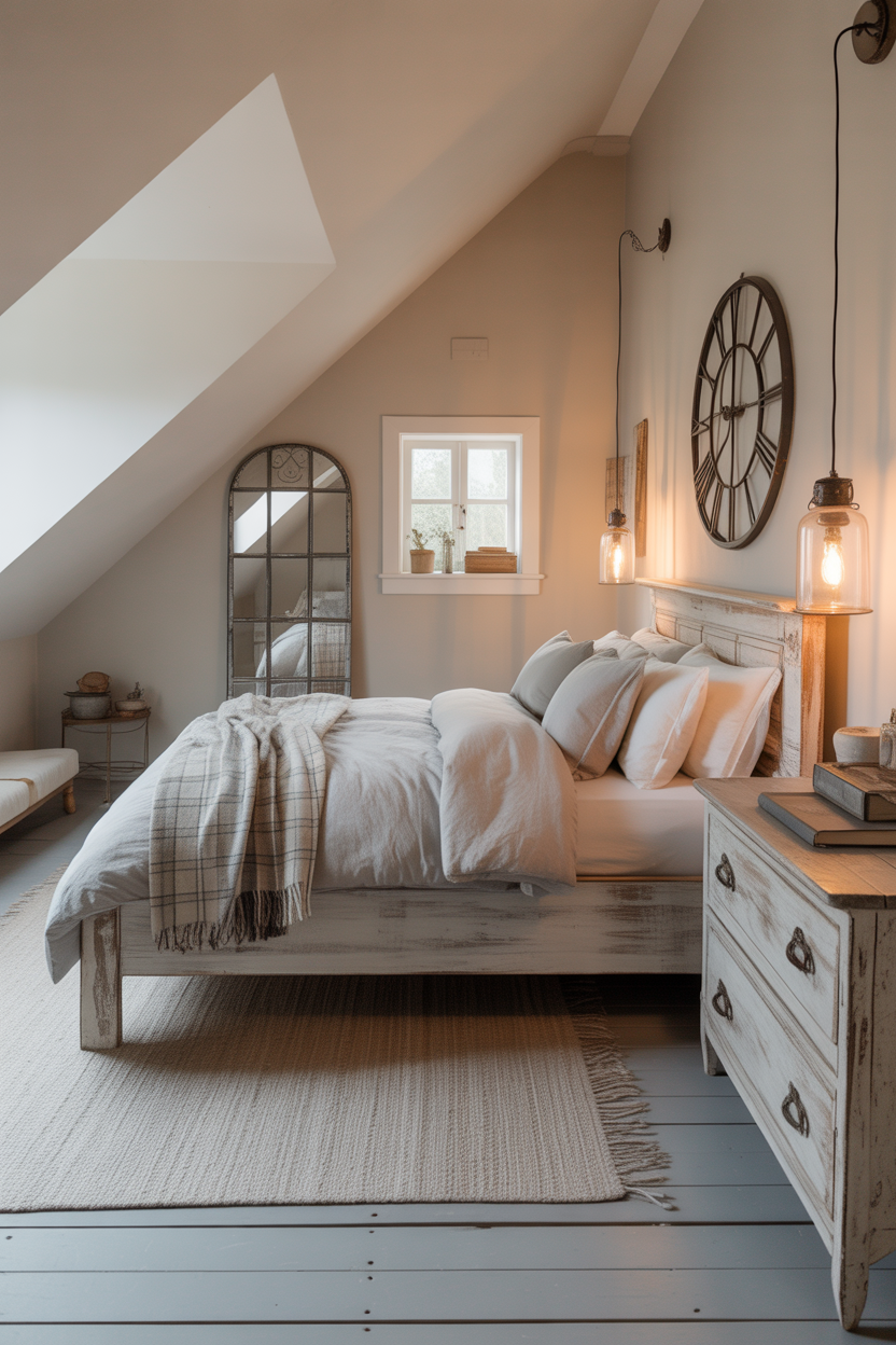 Farmhouse Chic Attic Bedroom