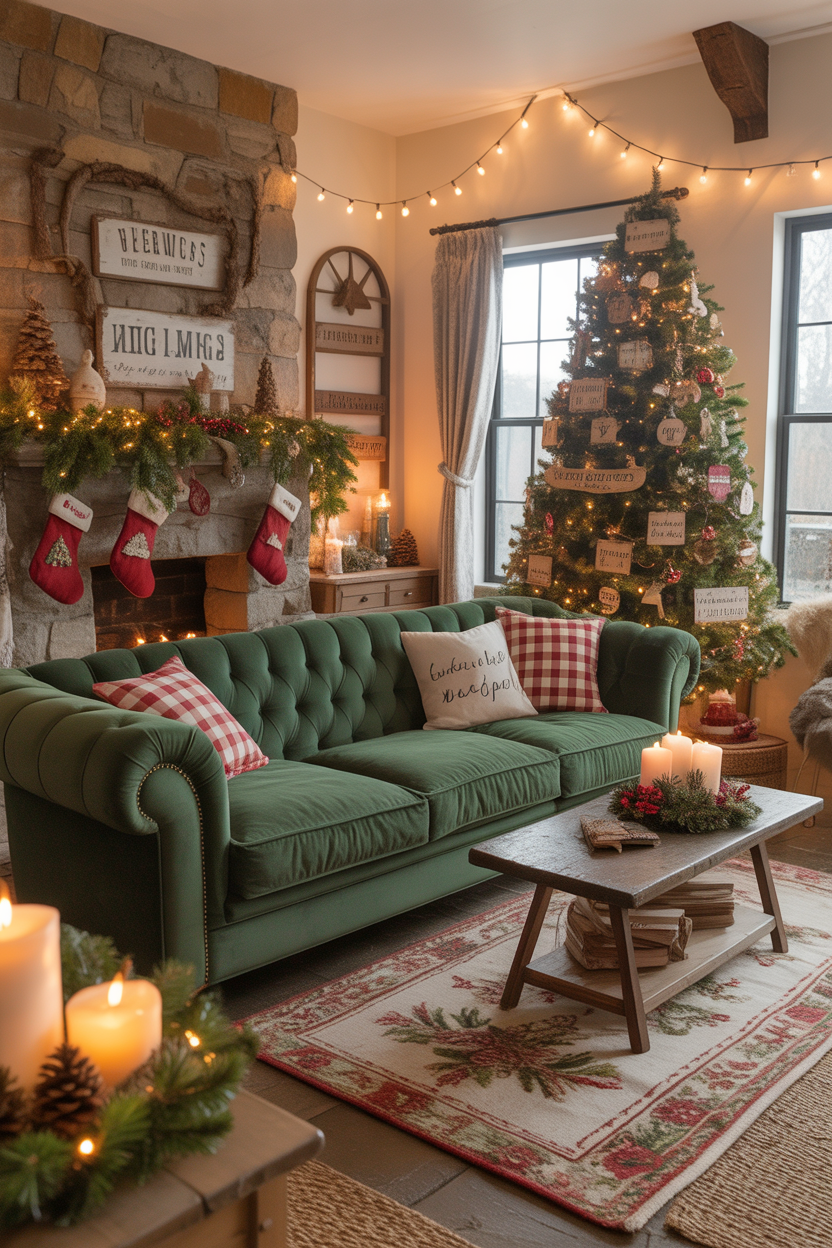 Farmhouse Christmas Living Room