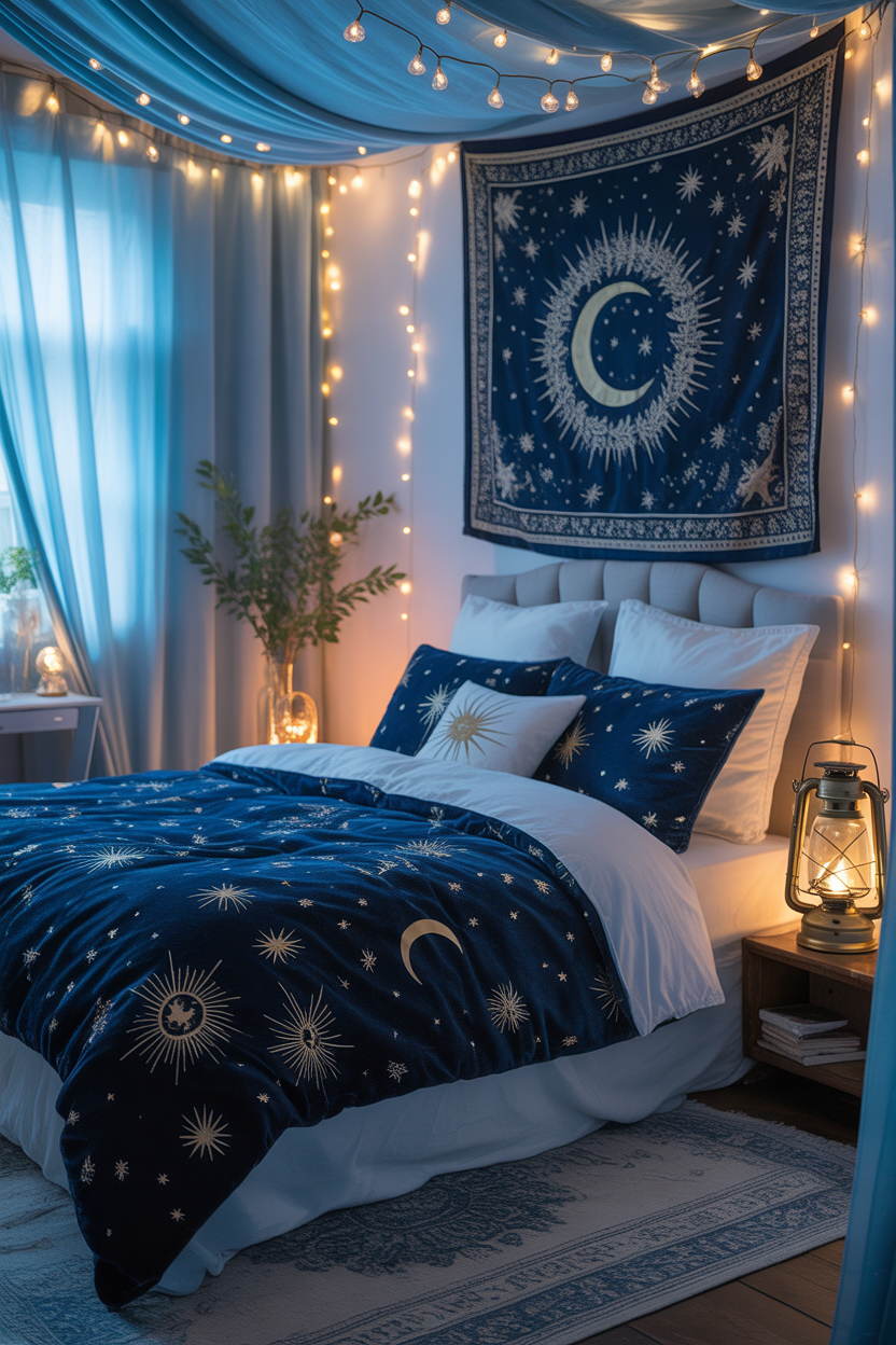 Celestial Blue Boho Retreat