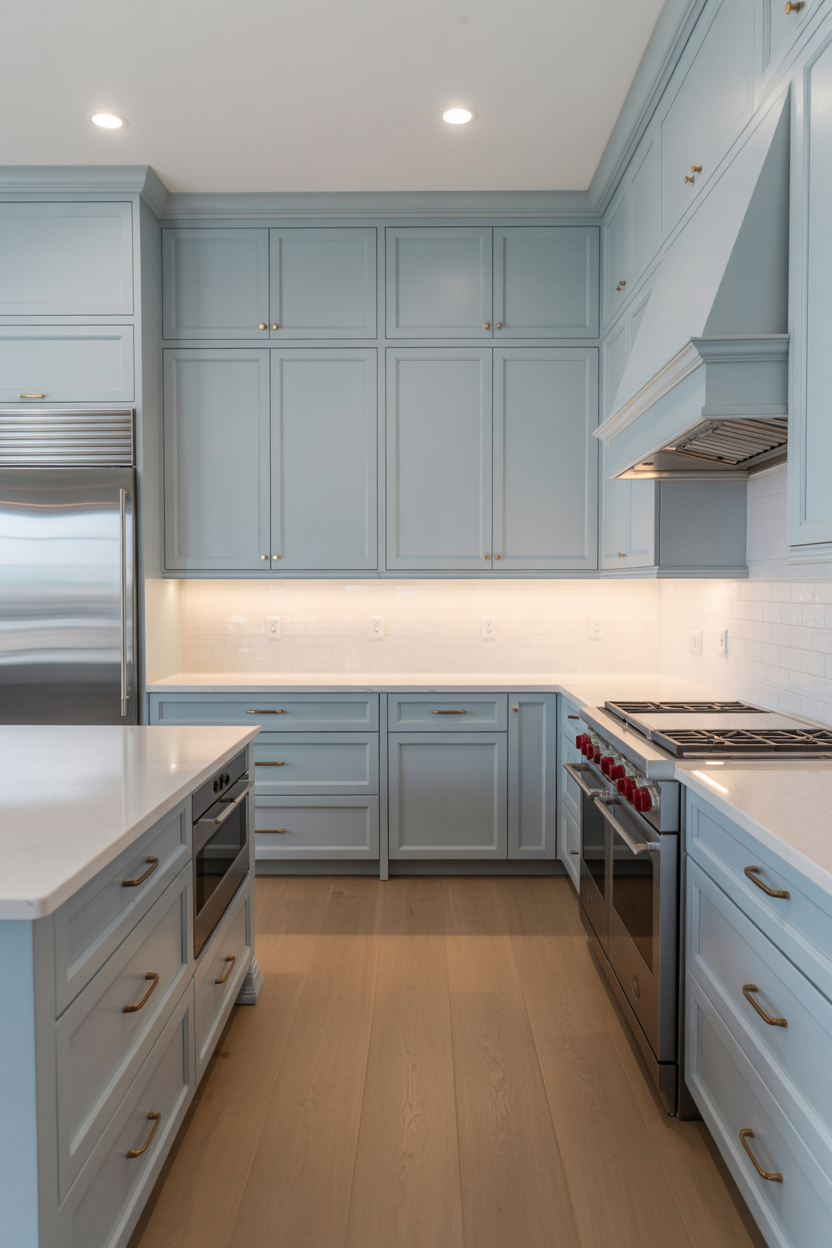 Light Blue High-End Kitchen