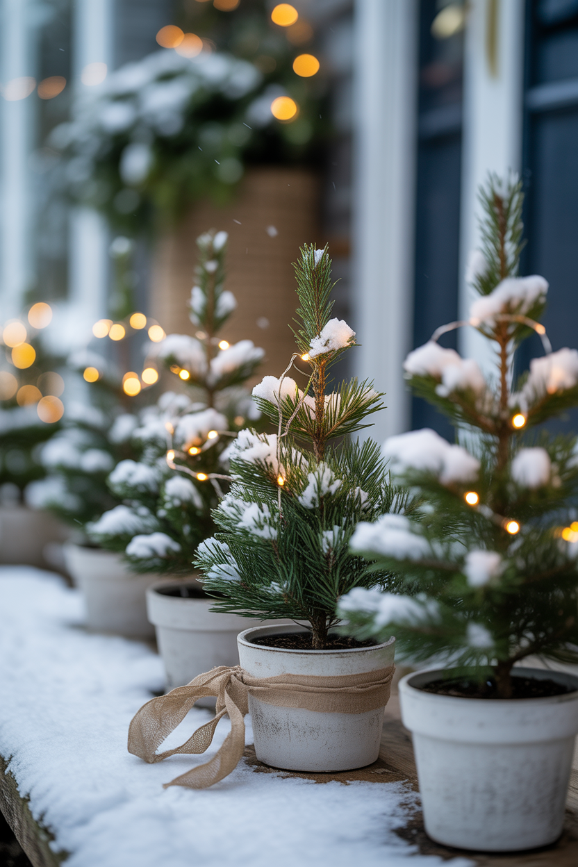Mini Snow-Covered Pine Forest