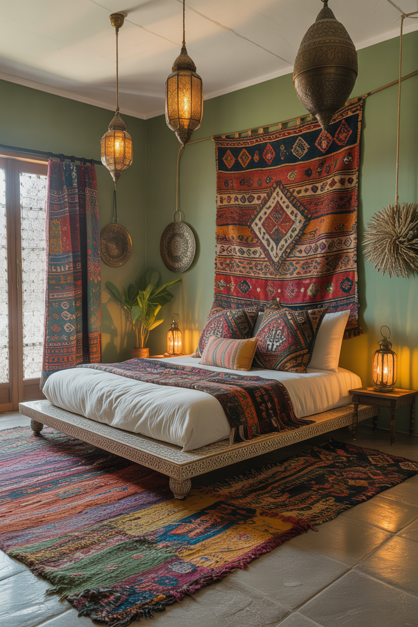 Moroccan-Inspired Boho Bedroom
