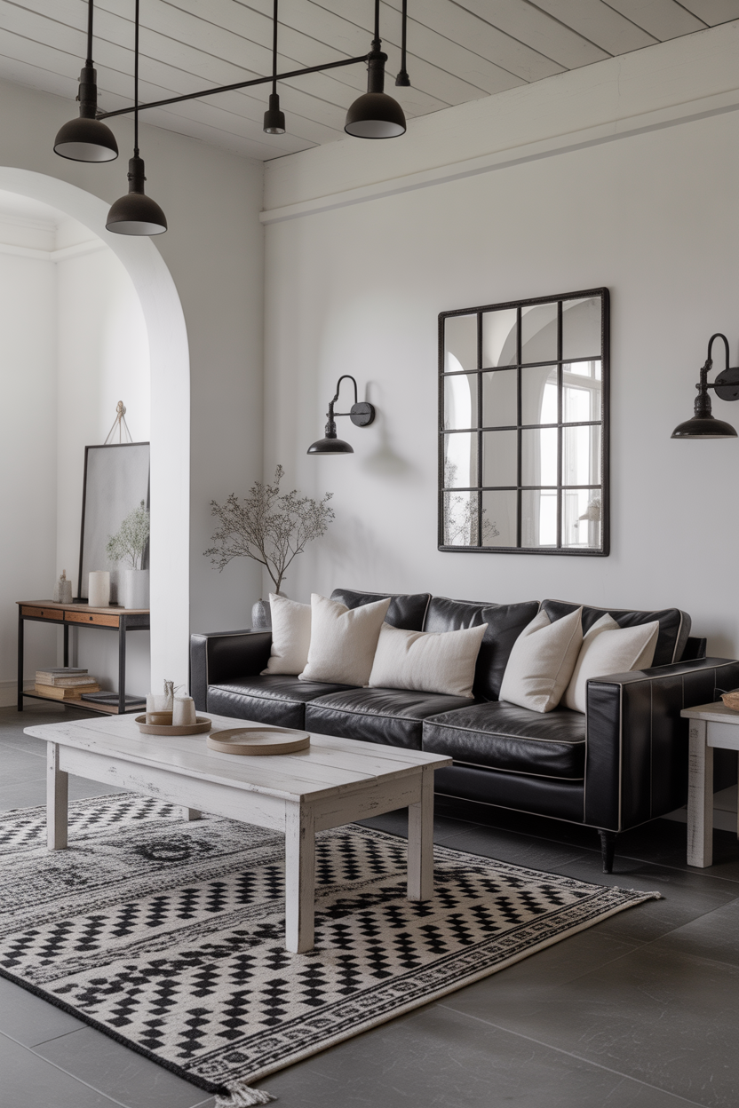 Black and White Farmhouse Elegance