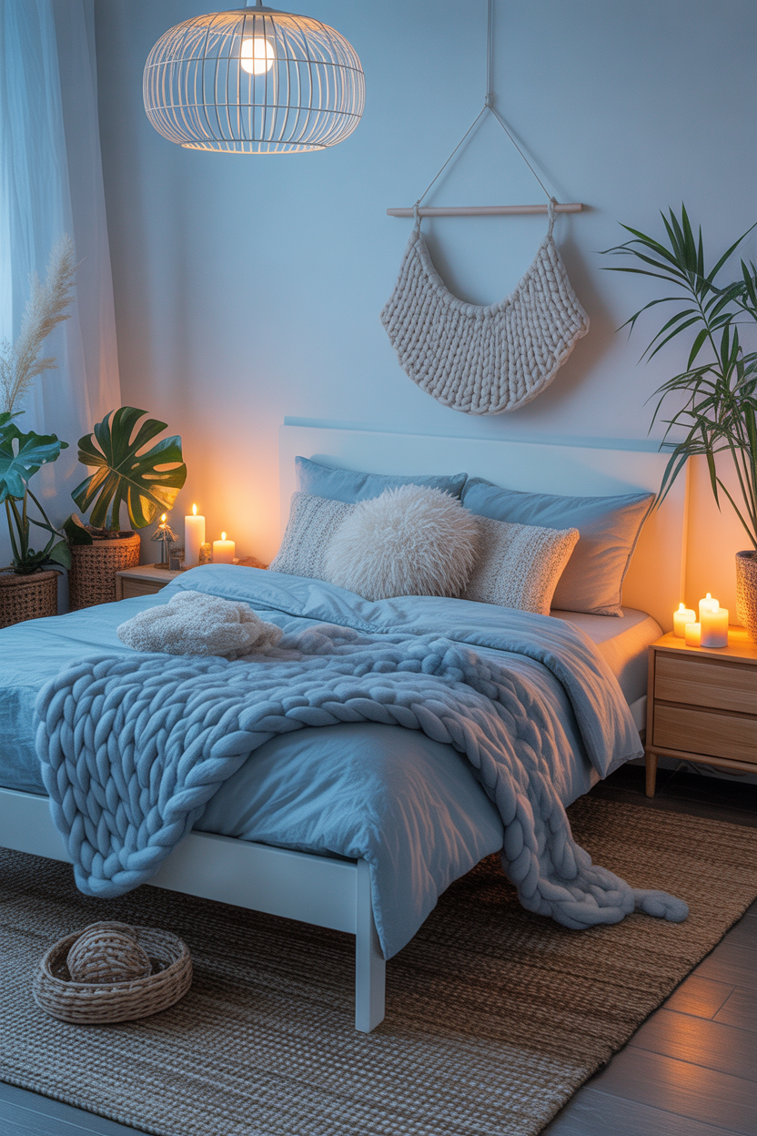 Blue and White Hygge Boho