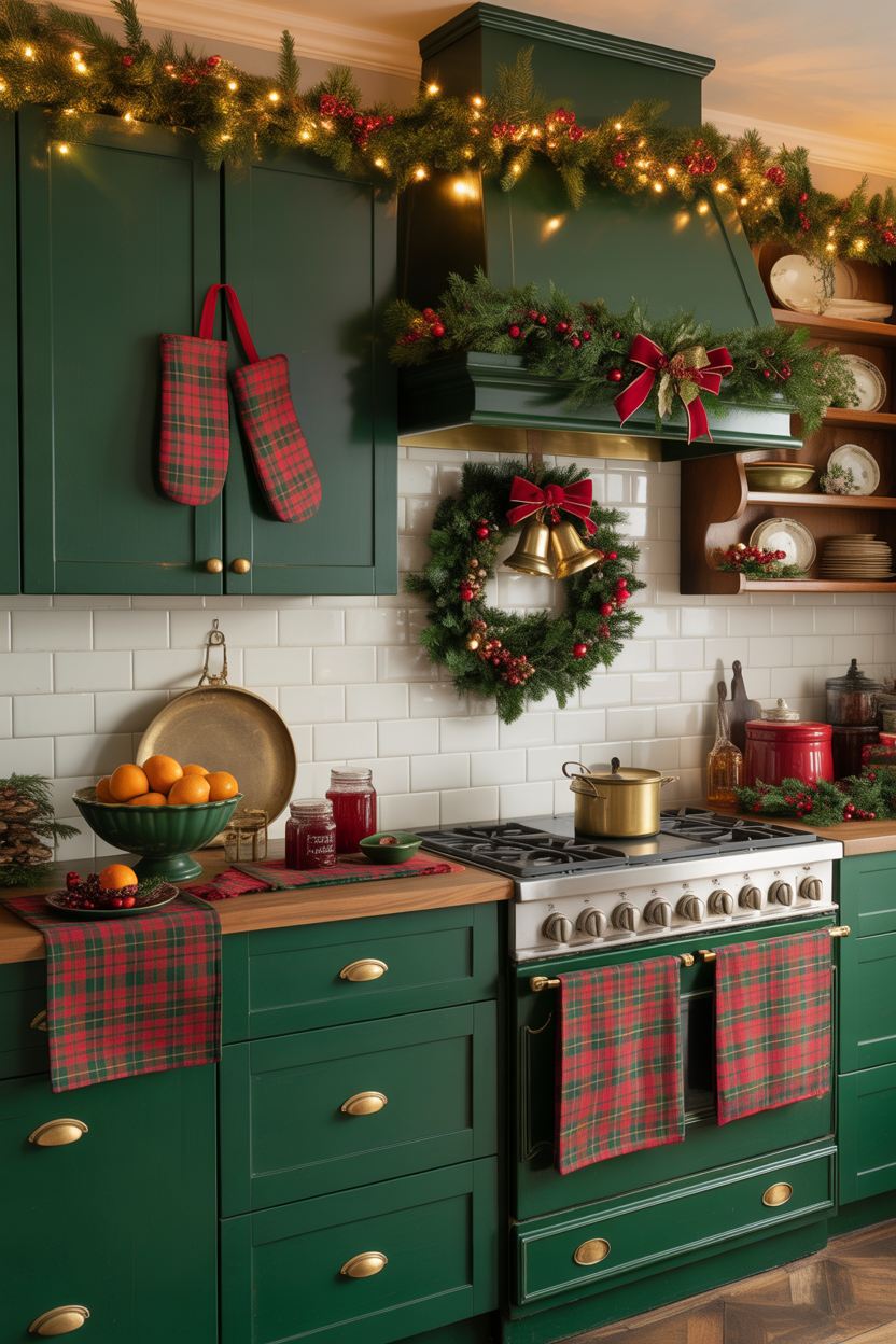 Traditional Tartan Christmas Kitchen