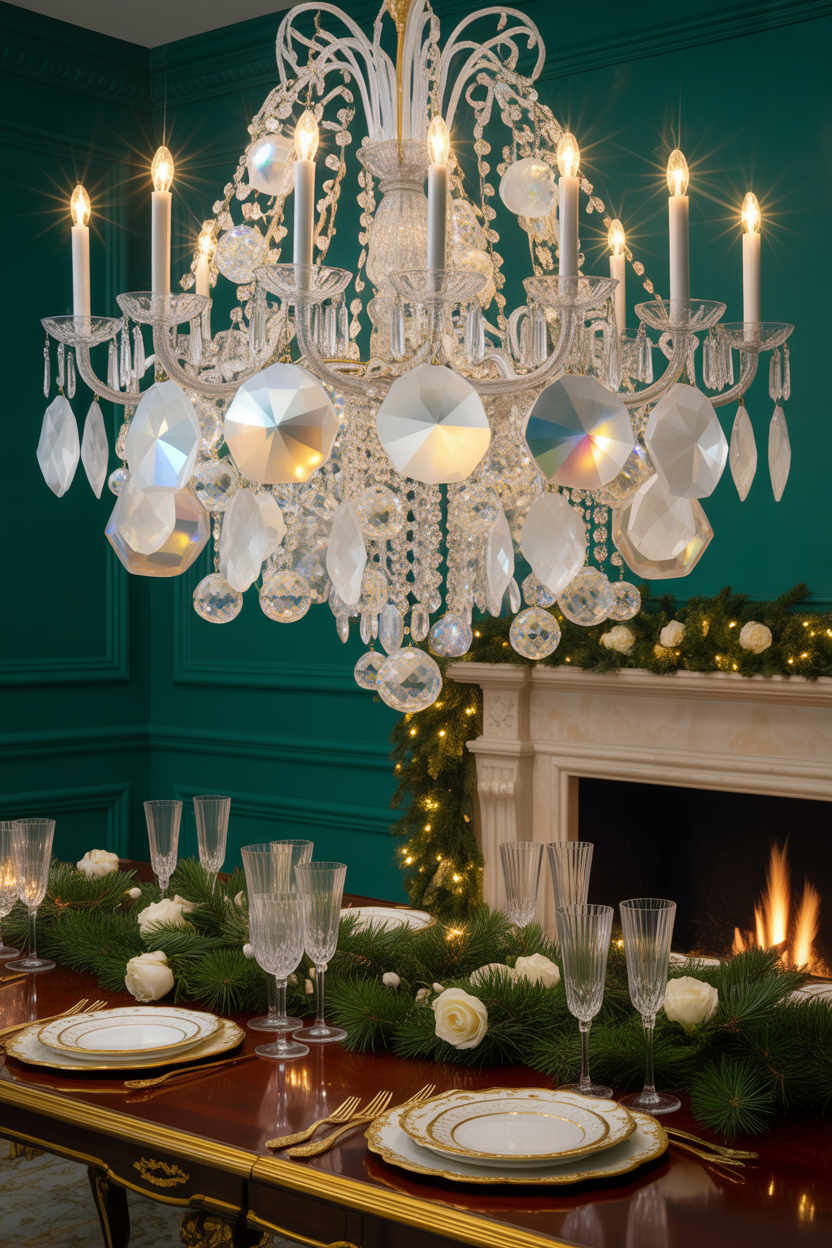 Crystal Chandelier Ornament Display
