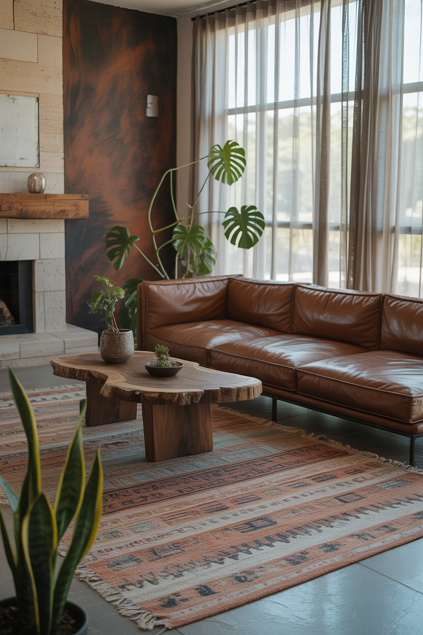Earthy Minimalist Living Room