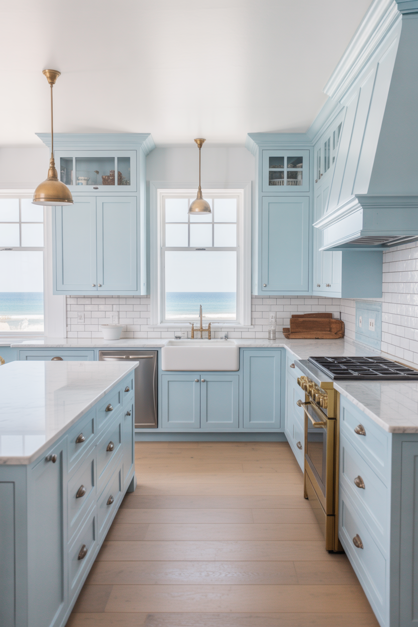 Coastal Chic Blue Kitchen
