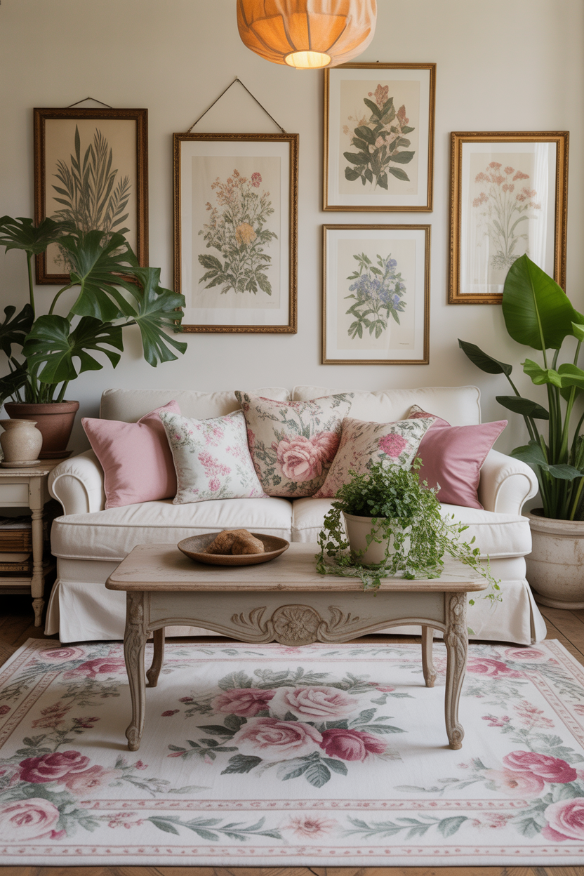 Boho Farmhouse with Floral Patterns