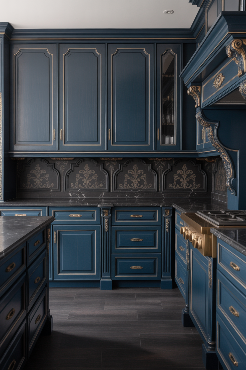 Gothic Blue Kitchen