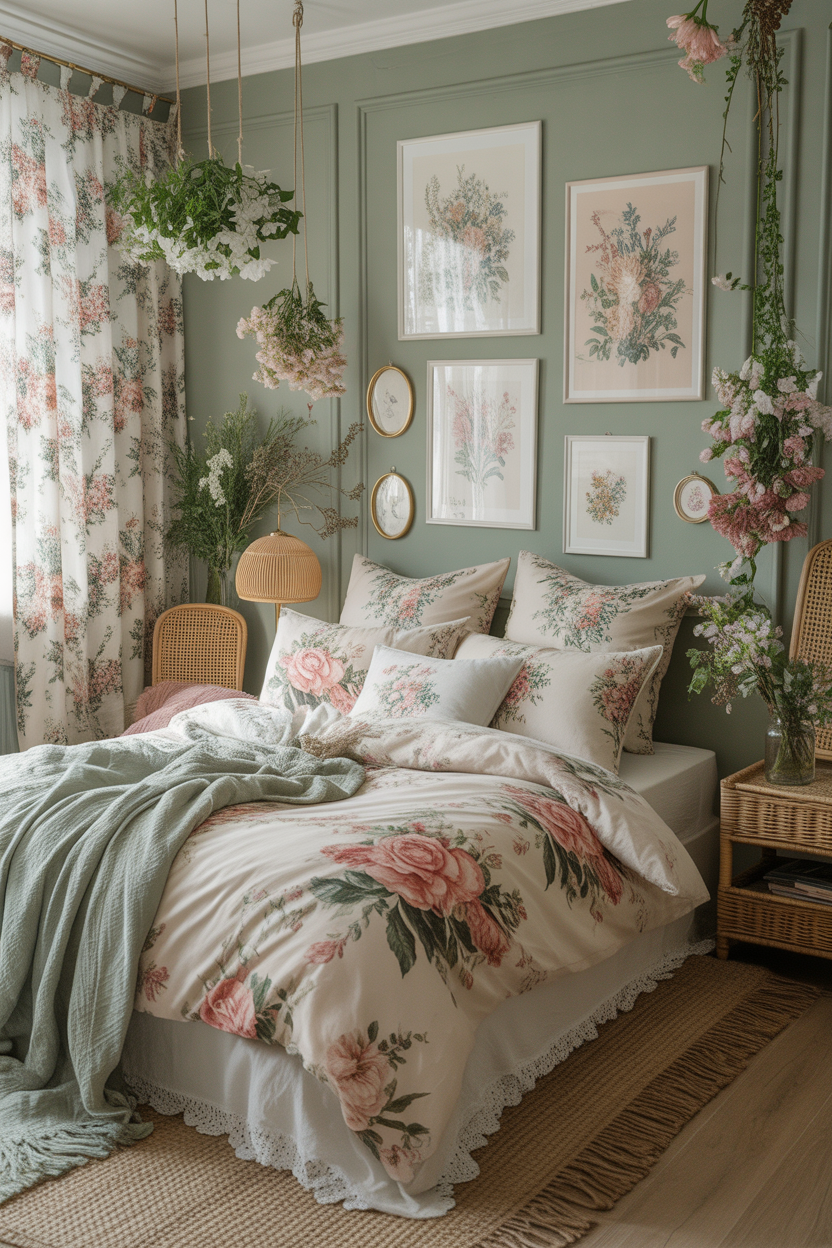 Sage Green Floral Retreat