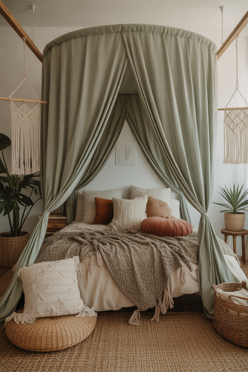 Boho-Inspired Canopy Bedroom