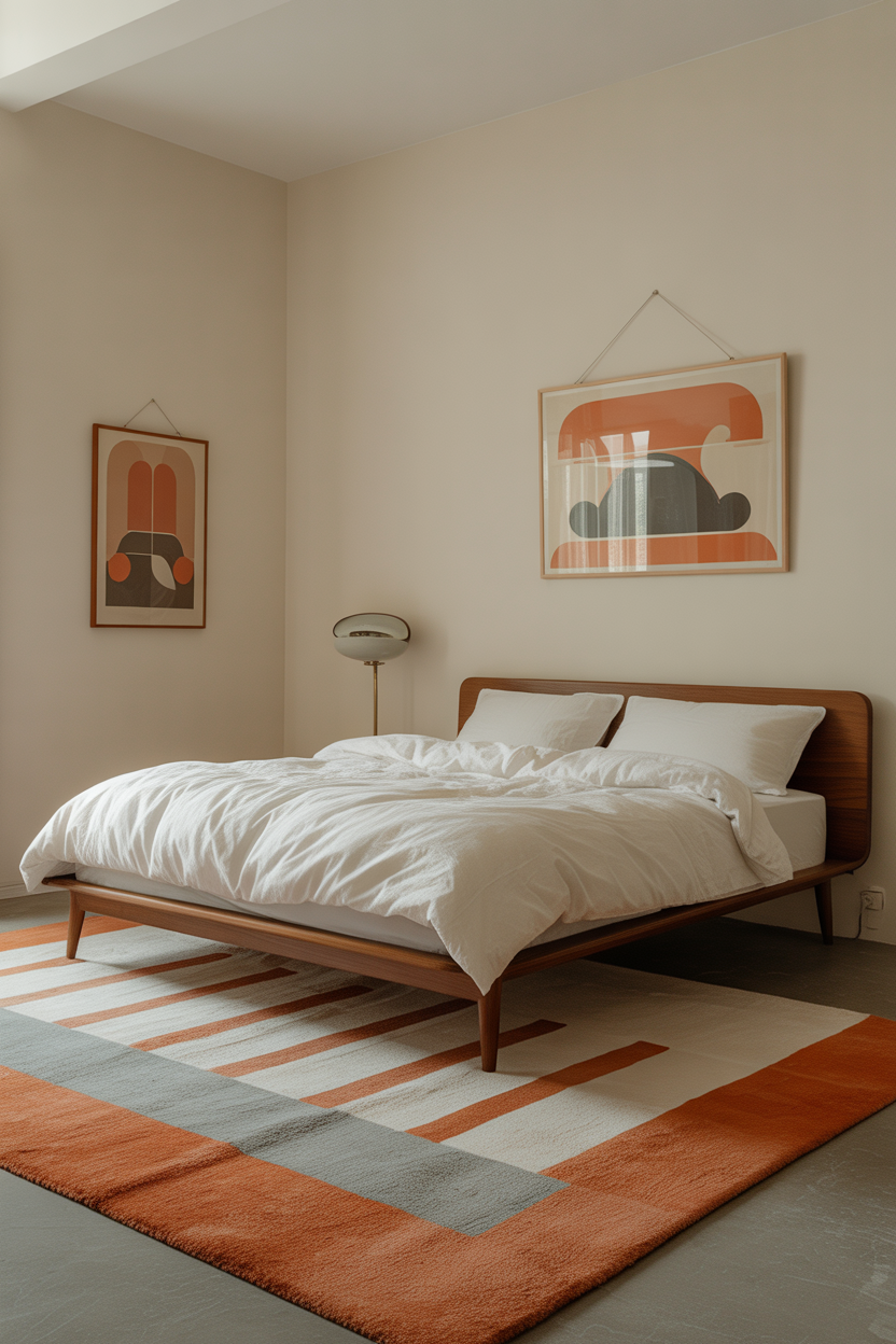 Retro Minimalist Bedroom