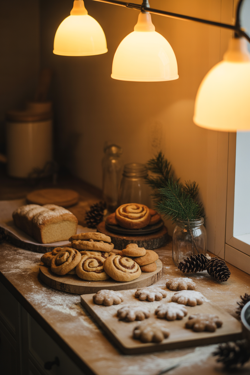 Baked Goods Display on Kitchen Counter