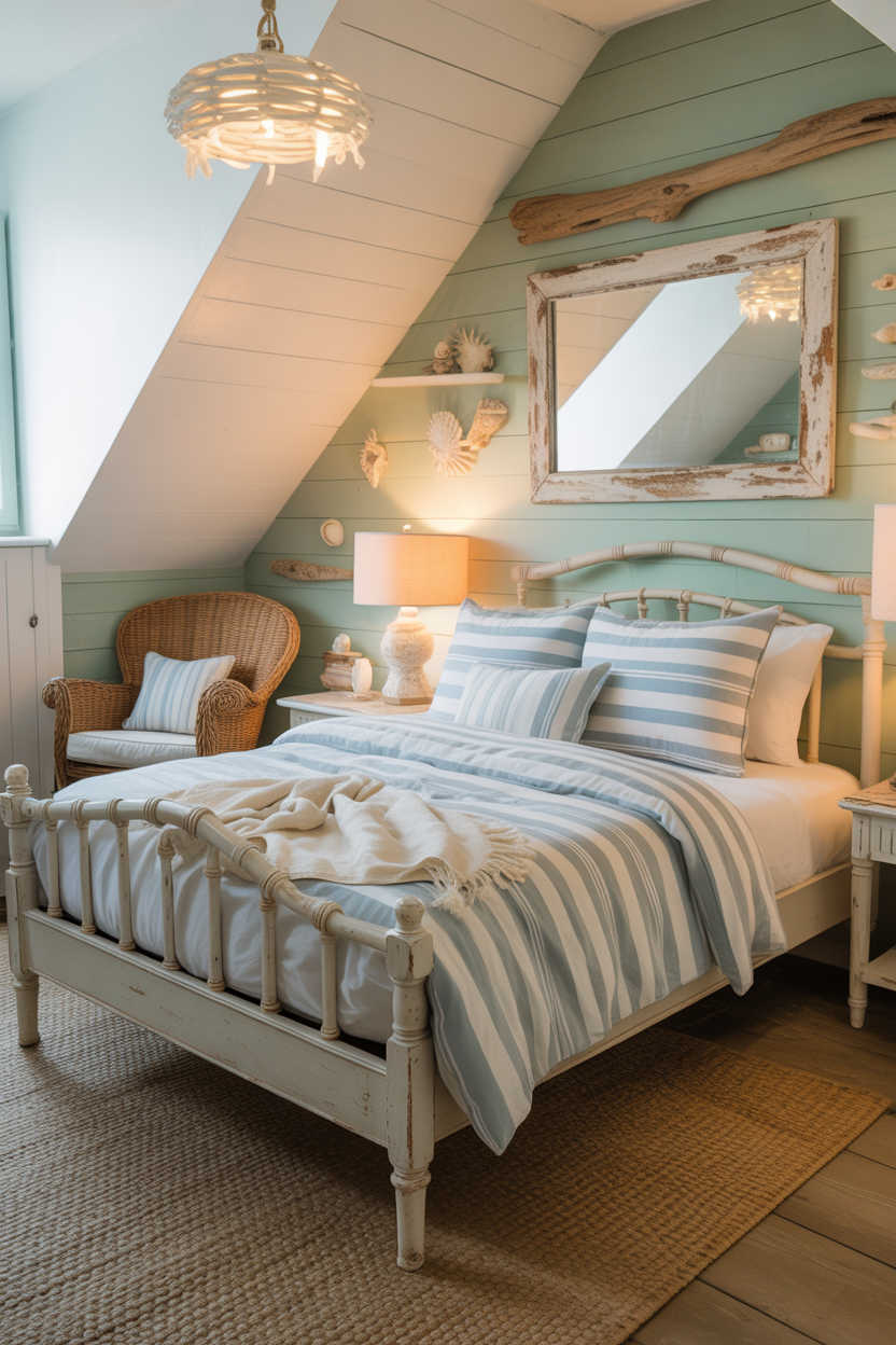 Coastal Cottage Attic Bedroom