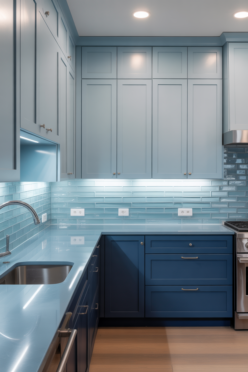 Monochrome Blue Kitchen