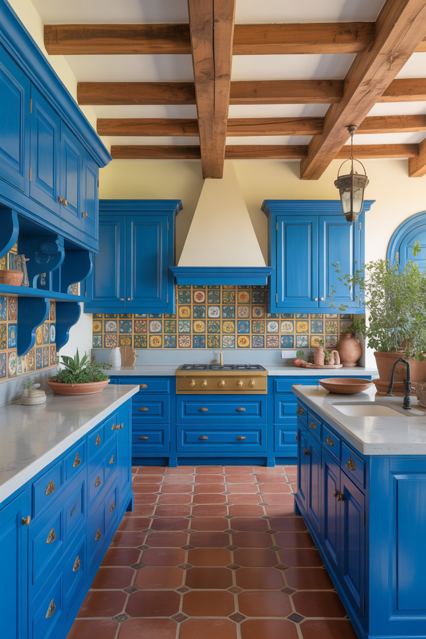 Blue Mediterranean Kitchen
