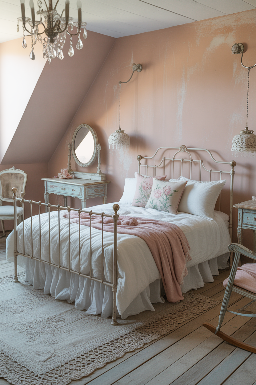 Shabby Chic Attic Bedroom