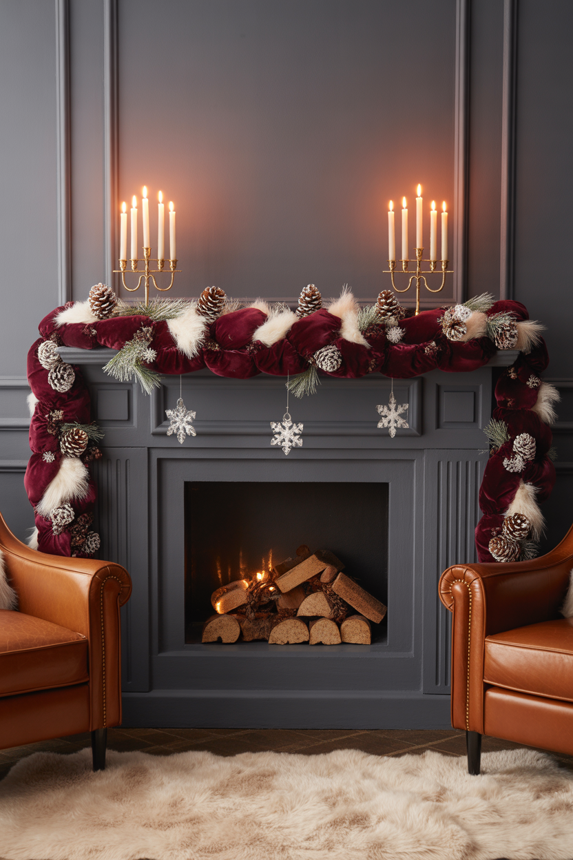 Velvet and Fur Mantelpiece