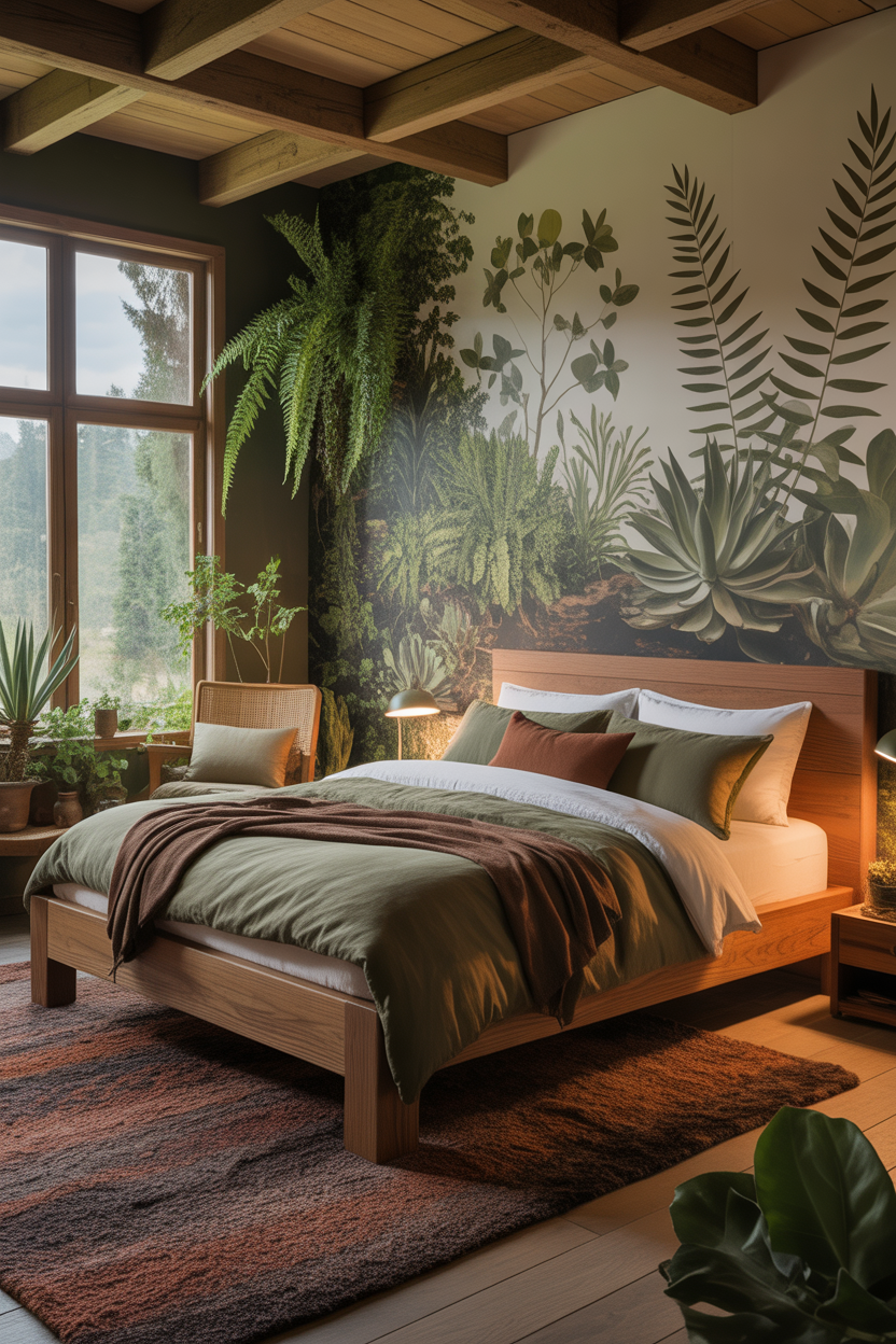 Nature-Inspired Woodland Bedroom