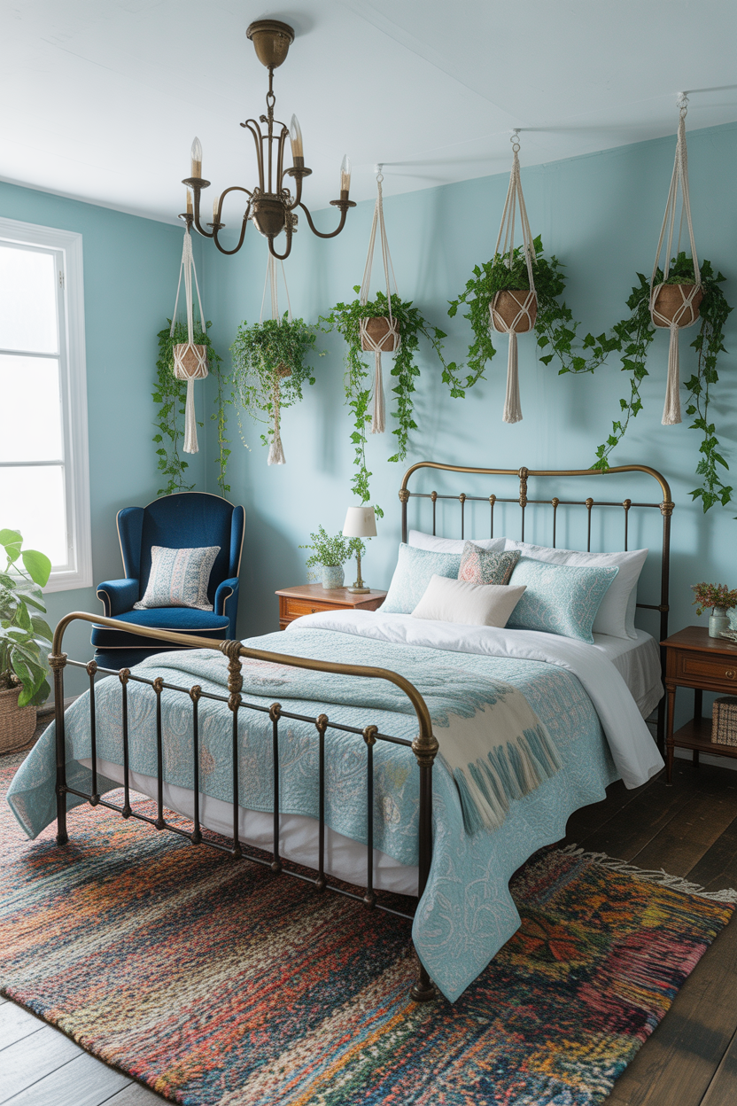 Vintage Boho with Blue Accents