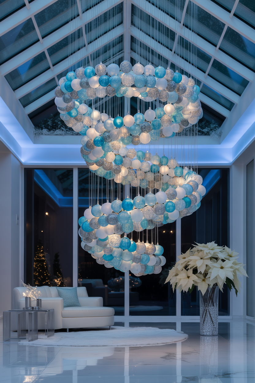 Frosted Glass Ornament Chandelier