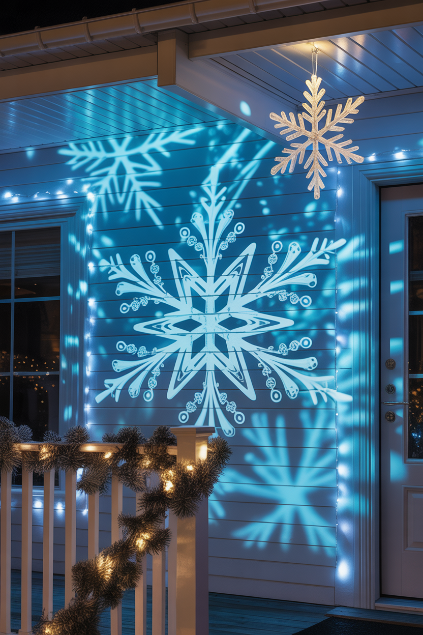 Snowflake Projection Wall