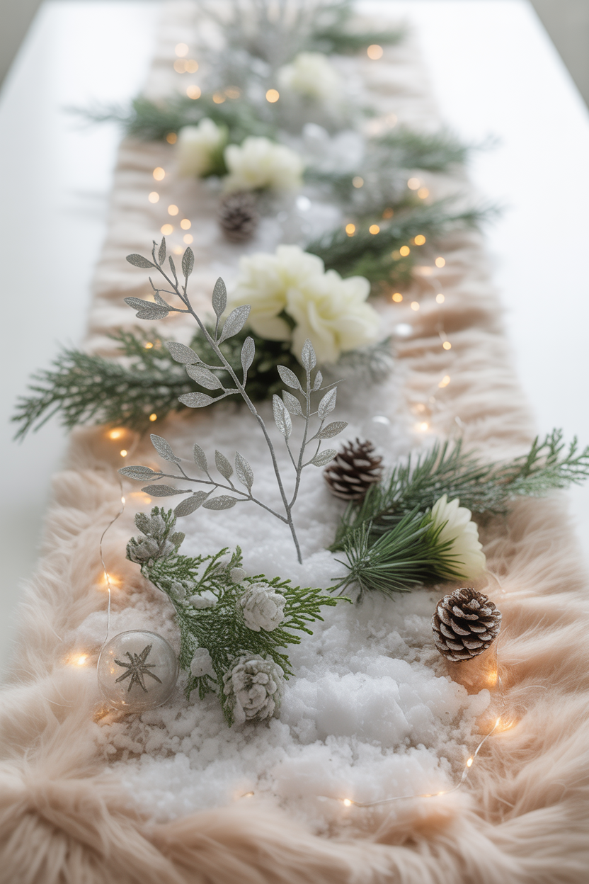 Snowy Forest Table Runner