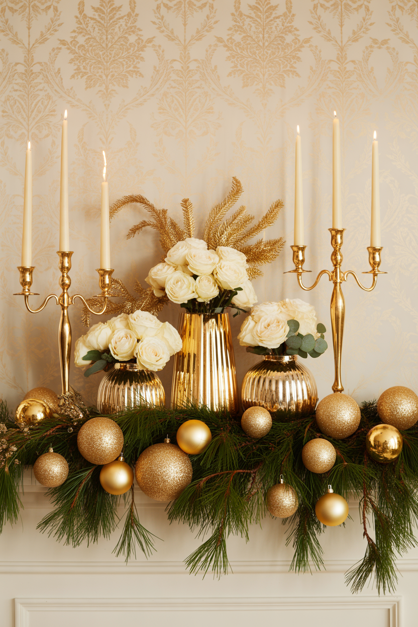 Golden Evergreen Glam