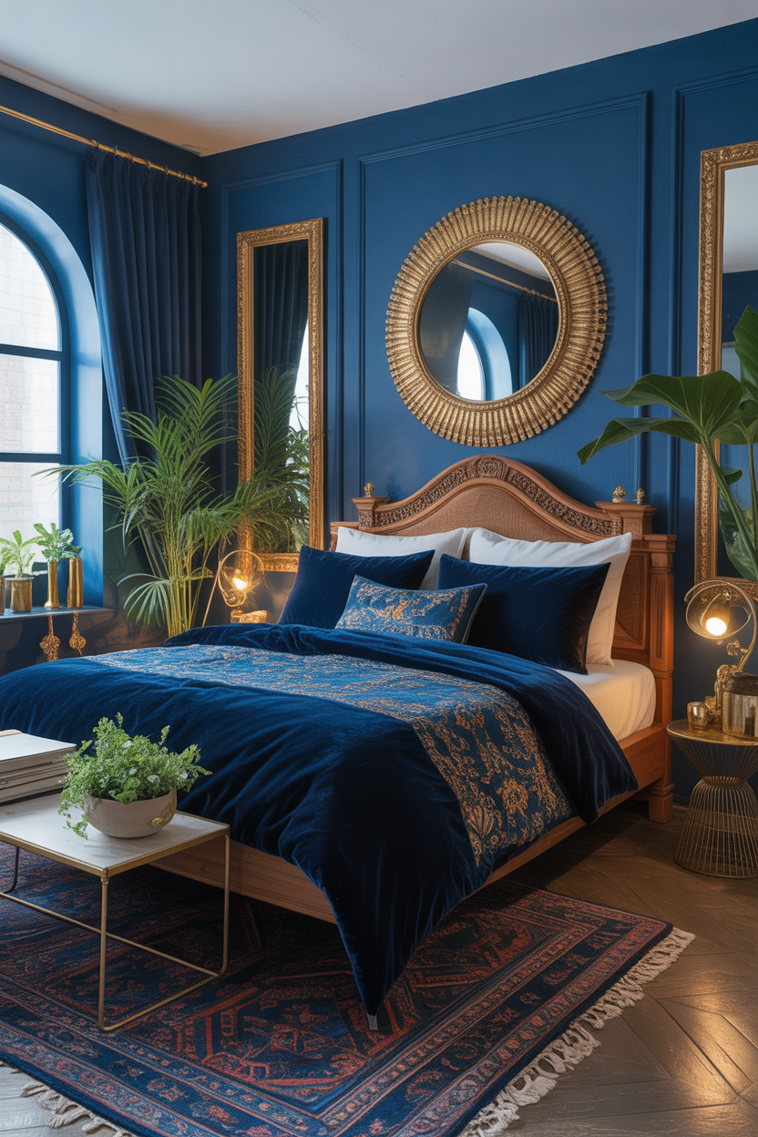 Boho Luxe with Deep Blues