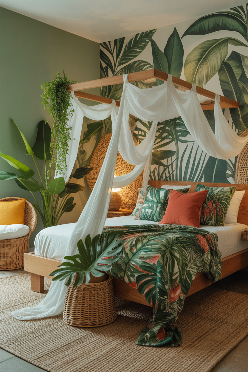 Tropical Boho Green Escape