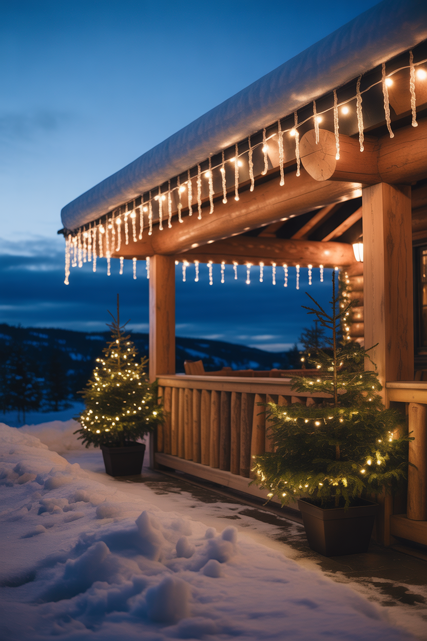 Twinkling Icicle String Lights