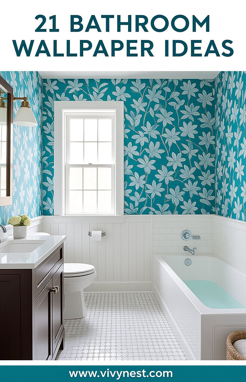 21 Bathroom Wallpaper ideas